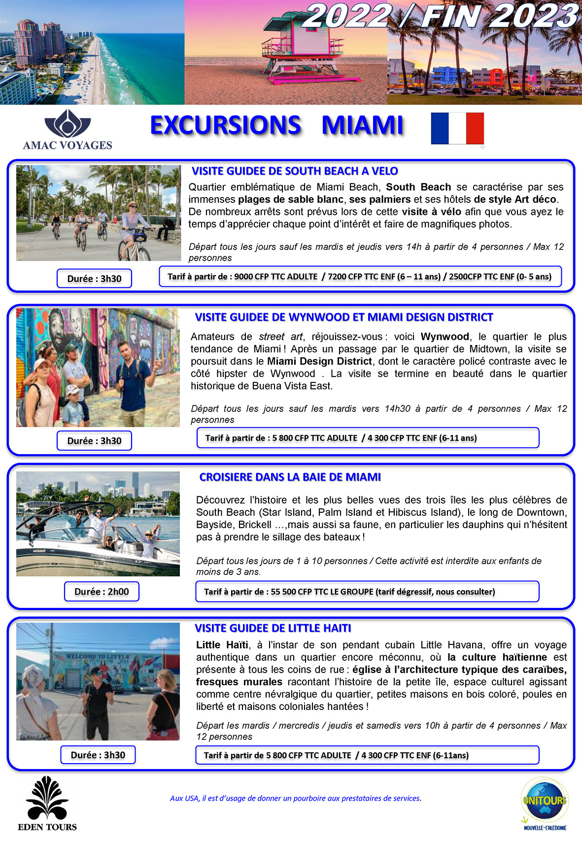 EXCURSIONS EN FRANCAIS MIAMI 2022 FIN 2023 105x