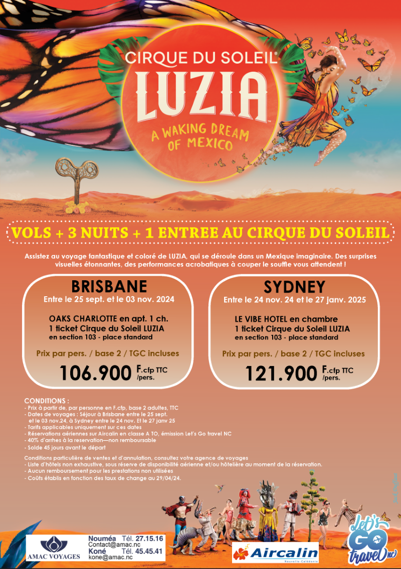 Cirque du Soleil Luzia BNE SYD 2024 amac