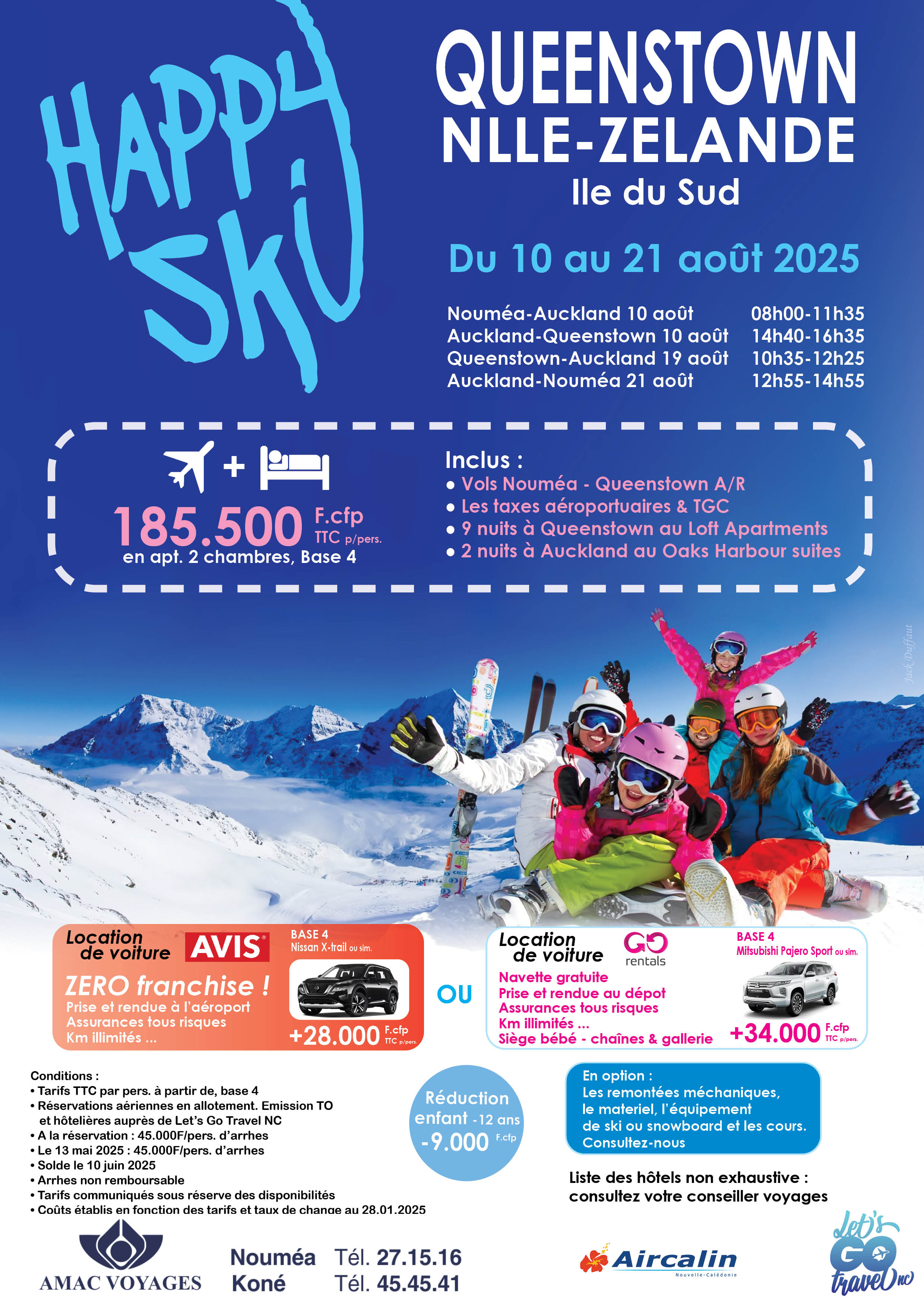 Ski NZ Queenstown 10 au 21 aout 2025 amac