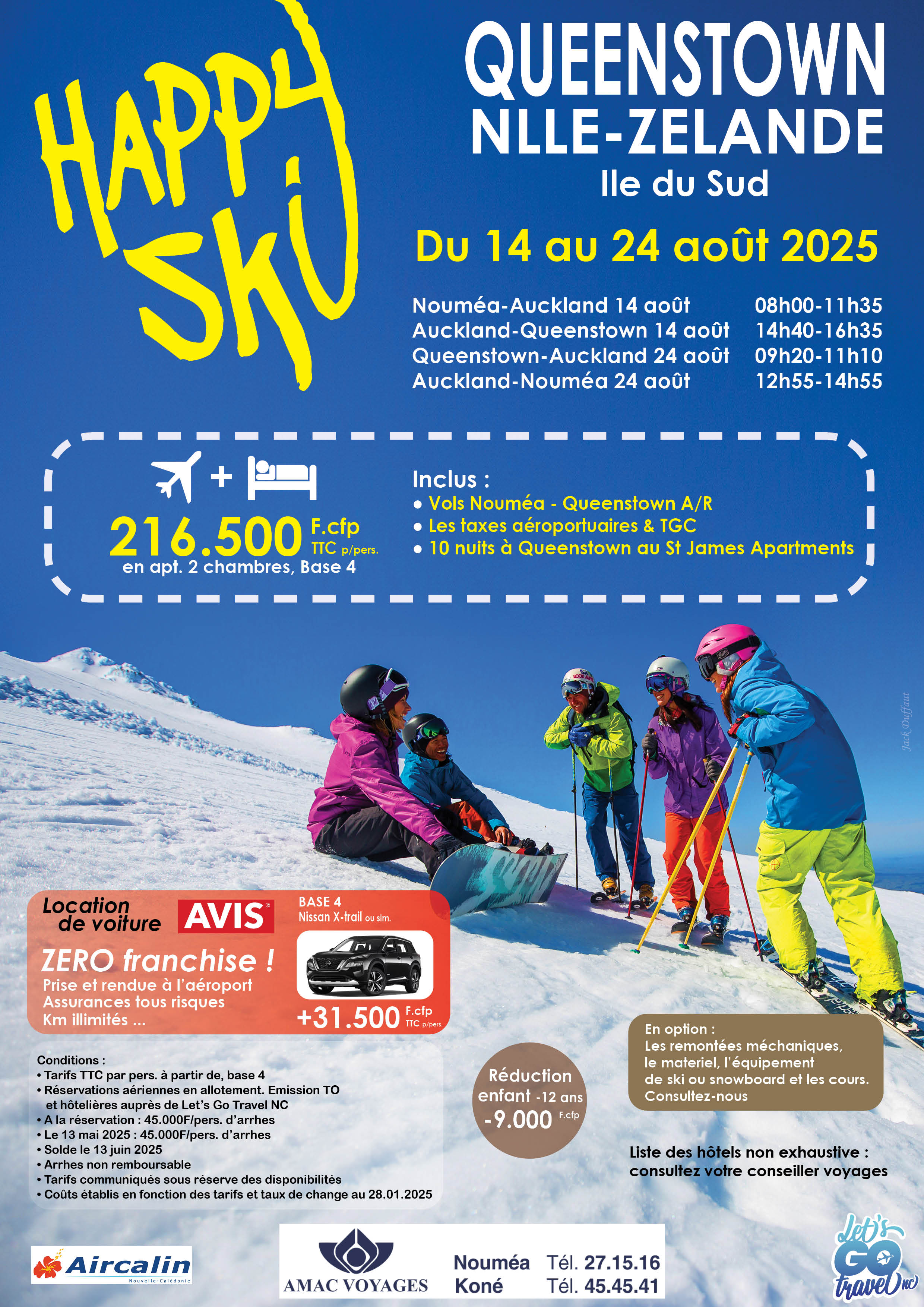 Ski NZ Queenstown 14 au 24 aout 2025 amac