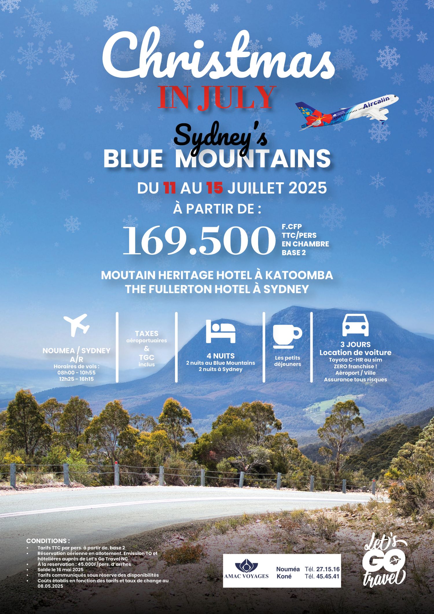 AMAC SYD Christmas in July Bleu Mtns 11au15juillet2025